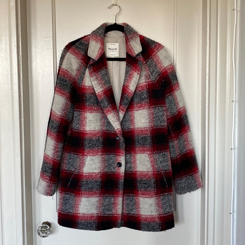 ~2015 Madewell plaid coat